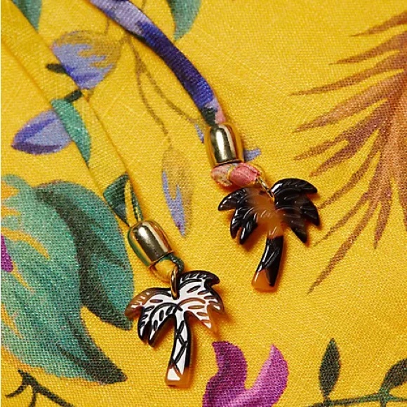 Zimmermann Tropicana Cut Out Midi Dress in Mango Floral - Picture 10 of 14